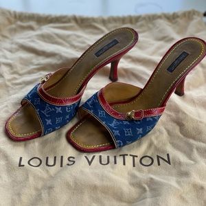 Louis Vuitton Vintage Monogram Denim Heels